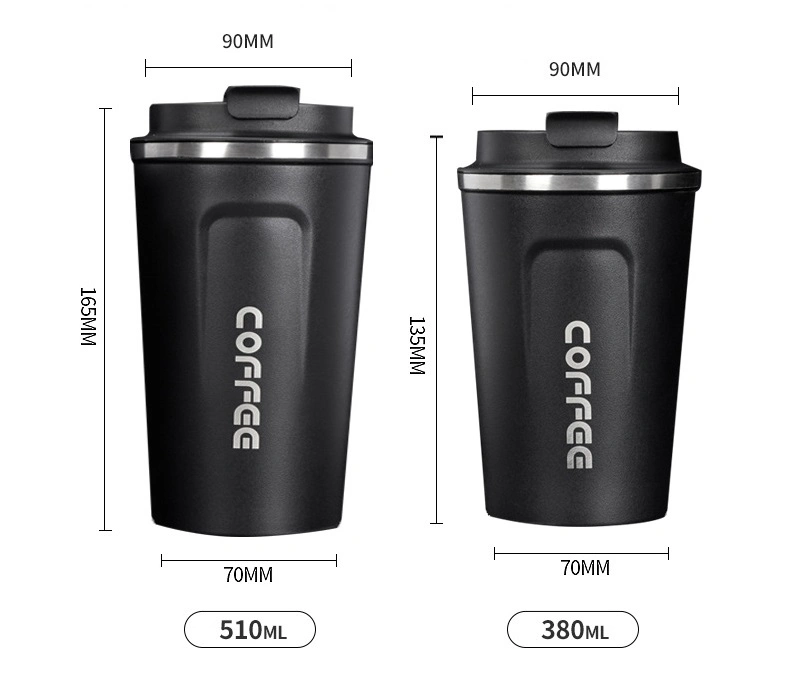 380ml 510ml Double Layer Eco-Friendly BPA Free Keep Warm Cold Stainless Steel Thermos Vacuum Coffee Mug Mug