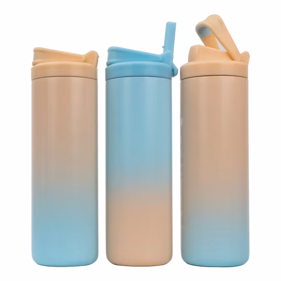 Botella de agua de acero inoxidable con aspiradora de doble pared